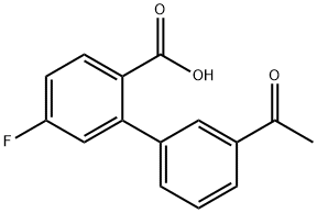 2-(3-Acetylphenyl)-4-fluorobenzoic acid Structure