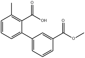 2-(3-Methoxycarbonylphenyl)-6-methylbenzoic acid 구조식 이미지