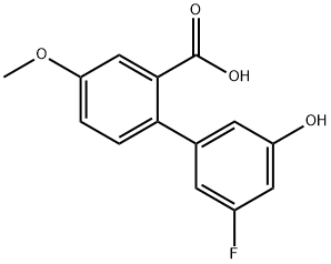 2-(3-Fluoro-5-hydroxyphenyl)-5-methoxybenzoic acid Structure