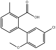 2-(5-Chloro-2-methoxyphenyl)-6-methylbenzoic acid Structure