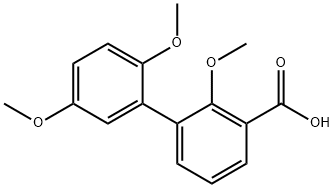 3-(2,5-Dimethoxyphenyl)-2-methoxybenzoic acid Structure