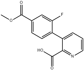 3-(2-Fluoro-4-methoxycarbonylphenyl)picolinic acid Structure