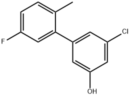 3-Chloro-5-(5-fluoro-2-methylphenyl)phenol Structure