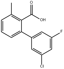 2-(3-Chloro-5-fluorophenyl)-6-methylbenzoic acid Structure