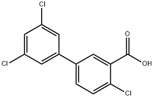 2-Chloro-5-(3,5-dichlorophenyl)benzoic acid Structure