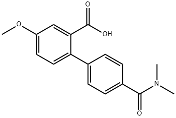 2-[4-(N,N-Dimethylaminocarbonyl)phenyl]-5-methoxybenzoic acid Structure