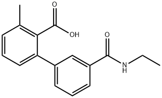 2-[3-(N-Ethylaminocarbonyl)phenyl]-6-methylbenzoic acid Structure