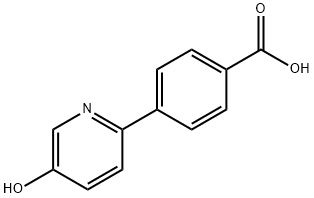 Benzoic acid, 4-(5-hydroxy-2-pyridinyl)- Structure