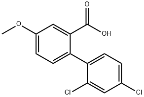 2-(2,4-Dichlorophenyl)-5-methoxybenzoic acid Structure