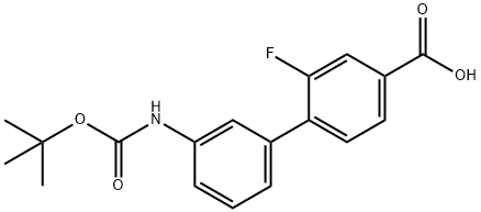 4-(3-BOC-Aminophenyl)-3-fluorobenzoic acid Structure