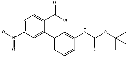 2-(3-BOC-Aminophenyl)-4-nitrobenzoic acid Structure