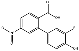 2-(3-Fluoro-4-hydroxyphenyl)-4-nitrobenzoic acid Structure