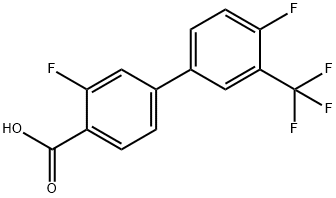 2-Fluoro-4-(4-fluoro-3-trifluoromethylphenyl)benzoic acid Structure