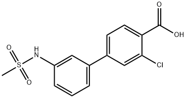 2-Chloro-4-(3-methylsulfonylaminophenyl)benzoic acid Structure