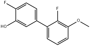 2-Fluoro-5-(2-fluoro-3-methoxyphenyl)phenol Structure