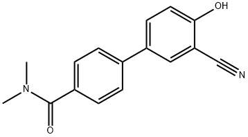 2-Cyano-4-[4-(N,N-dimethylaminocarbonyl)phenyl]phenol Structure