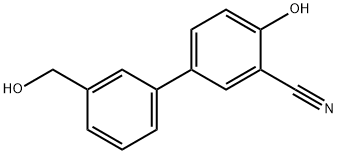 2-Cyano-4-(3-hydroxymethylphenyl)phenol Structure