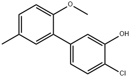 2-Chloro-5-(2-methoxy-5-methylphenyl)phenol Structure