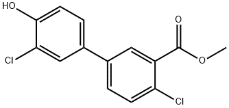 2-Chloro-4-(4-chloro-3-methoxycarbonylphenyl)phenol Structure