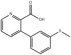 3-(3-Methylthiophenyl)picolinic acid Structure