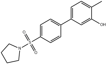 2-Methyl-5-[4-(pyrrolidinylsulfonyl)phenyl]phenol Structure