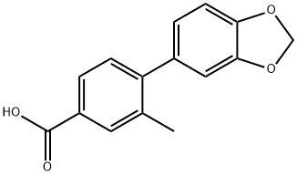 3-Methyl-4-(3,4-methylenedioxyphenyl)benzoic acid Structure