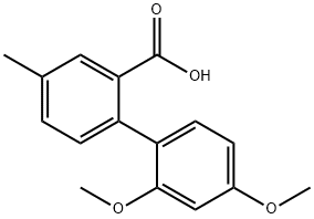 2-(2,4-Dimethoxyphenyl)-5-methylbenzoic acid Structure