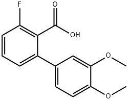 2-(3,4-Dimethoxyphenyl)-6-fluorobenzoic acid Structure