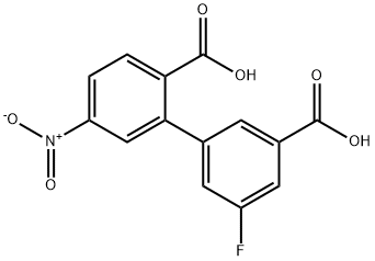 2-(3-Carboxy-5-fluorophenyl)-4-nitrobenzoic acid Structure