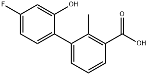 3-(4-Fluoro-2-hydroxyphenyl)-2-methylbenzoic acid Structure