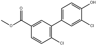 2-Chloro-4-(2-chloro-5-methoxycarbonylphenyl)phenol Structure