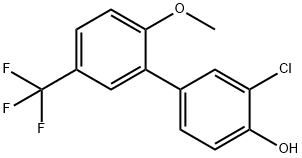 2-Chloro-4-(2-methoxy-5-trifluoromethylphenyl)phenol Structure