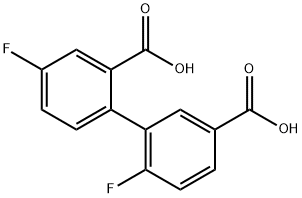 2-(5-Carboxy-2-fluorophenyl)-5-fluorobenzoic acid Structure