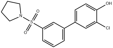 2-Chloro-4-[3-(pyrrolidinylsulfonyl)phenyl]phenol Structure