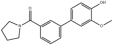 2-Methoxy-4-(3-pyrrolidinylcarbonylphenyl)phenol Structure