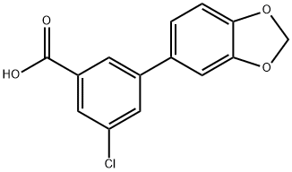 5-Chloro-3-(3,4-methylenedioxyphenyl)benzoic acid Structure