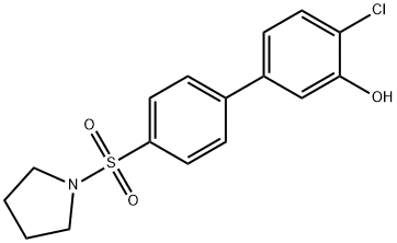 2-Chloro-5-[4-(pyrrolidinylsulfonyl)phenyl]phenol Structure