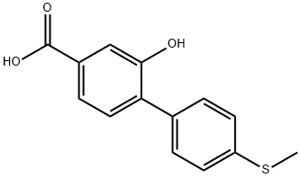 3-Hydroxy-4-(4-methylthiophenyl)benzoic acid Structure