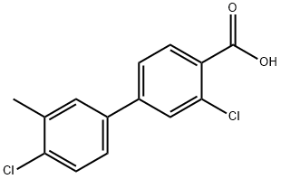 2-Chloro-4-(4-chloro-3-methylphenyl)benzoic acid Structure