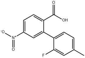 2-(2-Fluoro-4-methylphenyl)-4-nitrobenzoic acid Structure