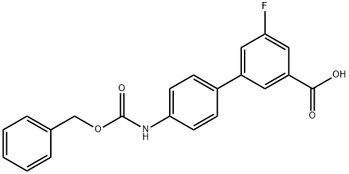 3-(4-Cbz-Aminopheny)-5-fluorobenzoic acid Structure