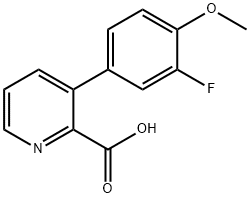 3-(3-Fluoro-4-methoxyphenyl)picolinic acid Structure