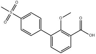 2-Methoxy-3-(4-methylsulfonylphenyl)benzoic acid Structure