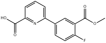 6-(4-Fluoro-3-methoxycarbonylphenyl)picolinic acid Structure