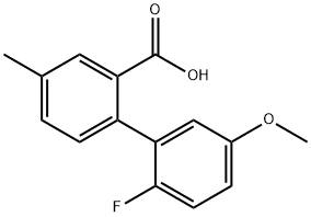 2-(2-Fluoro-5-methoxyphenyl)-5-methylbenzoic acid Structure