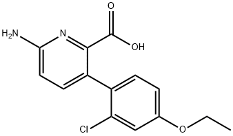 6-Amino-3-(2-chloro-4-ethoxyphenyl)picolinic acid Structure