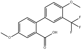 2-(4-Methoxy-3-trifluoromethylphenyl)-5-methoxybenzoic acid Structure