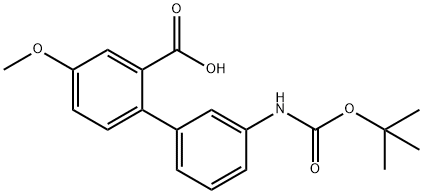 2-(3-BOC-Aminophenyl)-5-methoxybenzoic acid Structure