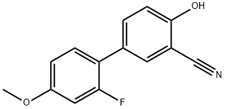 2-Cyano-4-(2-fluoro-4-methoxyphenyl)phenol Structure