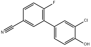 2-Chloro-4-(5-cyano-2-fluorophenyl)phenol Structure